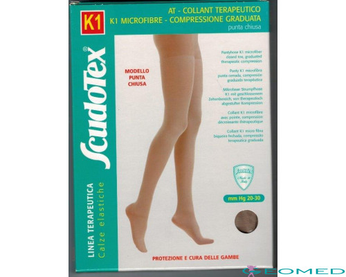 445 Колготки компрессионные Скудотекс К1 (20-30 mmHg) с микрофиброй, закрытый носок (мысок)