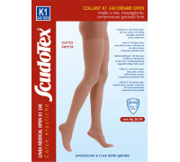 832 Колготки компрессионные Scudotex (26-29 mmHg) 240 den открытый носок (мысок)