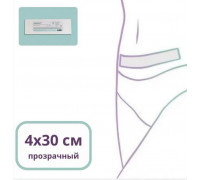 Силиконовая пластина 4х30 см,  Прозрачный