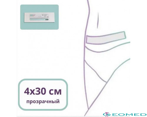 Силиконовая пластина 4х30 см,  Прозрачный